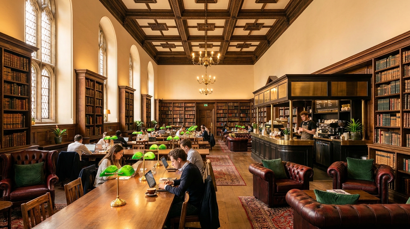 The Square — a library coffee shop and coworking space