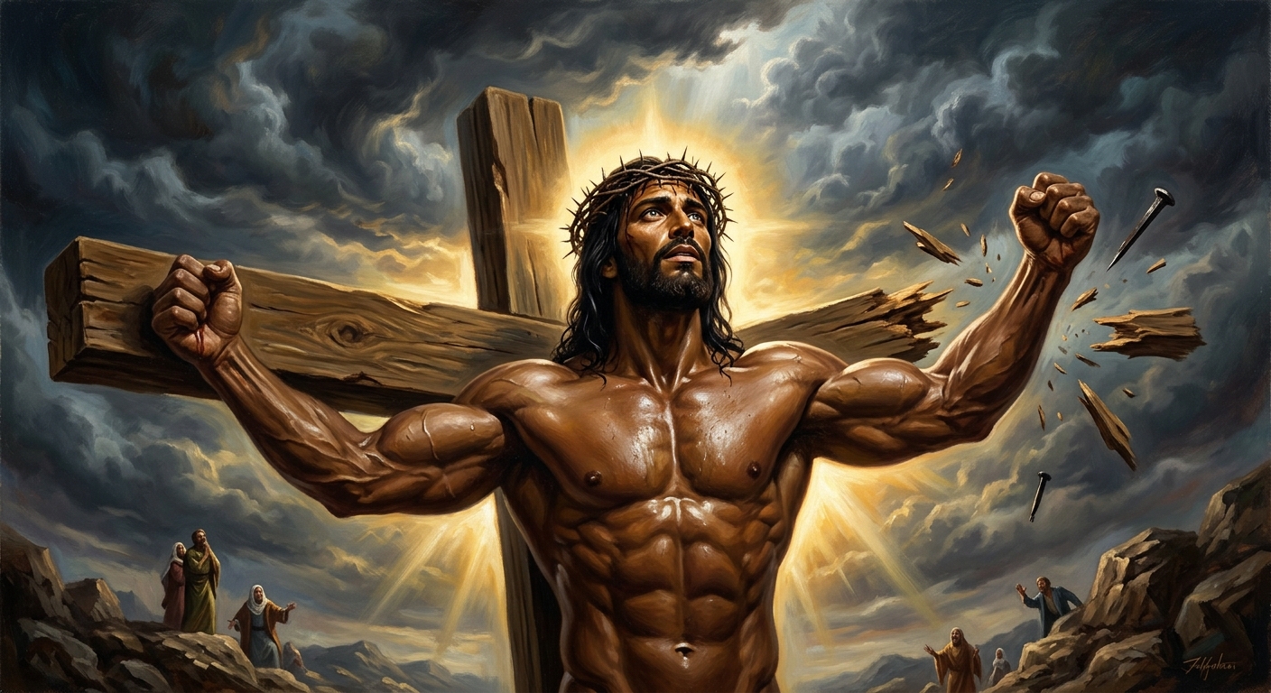 The risen Christ breaking free — Iron Crusade